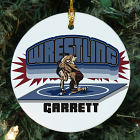 Personalized Ceramic Wrestling Ornament