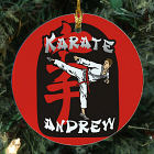 Personalized Ceramic Karate Ornament