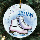 Personalized Ceramic Ice Skating Ornament
