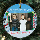 Personalized Ceramic Christmas Photo Ornament