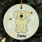 Personalized Ceramic Loved By My Yellow Lab Ornament