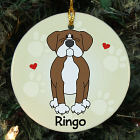 Personalized Ceramic Loved By My Boxer Ornament