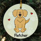 Personalized Ceramic Loved By My Golden Retriever Ornament