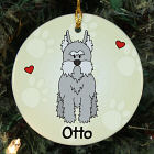 Personalized Ceramic Loved By My Mini Schnauzer Ornament
