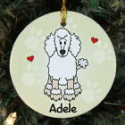 Personalized Ceramic Loved By My Poodle Ornament