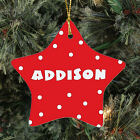 Personalized Ceramic Star Ornament U480626