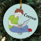 Personalized Ceramic Laptop Ornament