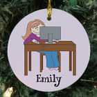 Personalized Ceramic Computer Ornament