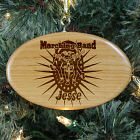 Engraved Marching Band Wooden Oval Ornament