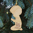 Personalized Praying Boy Wood Ornament W30160