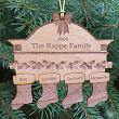 Personalized Christmas Mantle Wood Ornament W30190