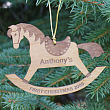 Personalized Rocking Horse Wood Ornament W30210