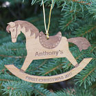 Personalized Rocking Horse Wood Ornament