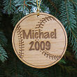 Personalized Baseball Christmas Ornament W30240