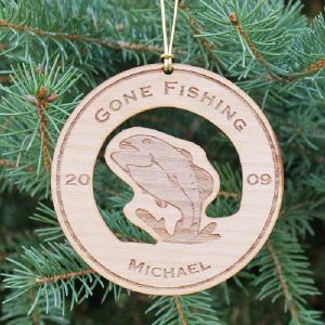 Personalized Fishing Christmas Ornament