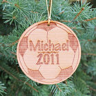 Personalized Soccer Wood Ornament