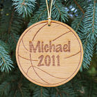 Personalized Basketball Wood Ornament