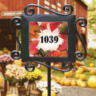 Personalized Autumn Falling Leaves Garden Stakes
