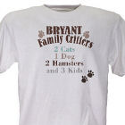Family Critters Personalized T-shirt 33256x