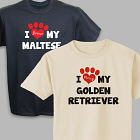 Personalized I Love My Dog T-Shirt