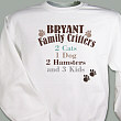 Family Critters Personalized Sweatshirt 53256x