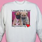 Personalized Rescued Pet Photo Sweatshirt
