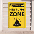 Personalized New Puppy Zone Metal Wall Sign