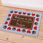 Personalized Home of a Rescued Pet Doormat