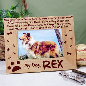 Dog Memorial Picture Frame - Have you a Dog in Heaven