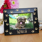 Engraved Paw Prints Black Frame