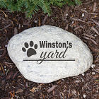 Engraved Dog's Yard Garden Stone