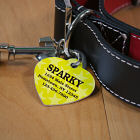 Personalized Yellow Stars Heart Pet Tag