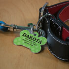 Personalized Green Polka Dot Dog Bone Tag