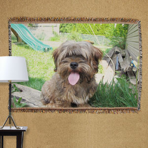 Personalized Pet Photo Tapestry Throw Blanket