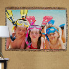 Summer Vacation Photo Tapestry Throw Blanket