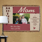 Personalized Mother Photo Tapestry Throw Blanket
