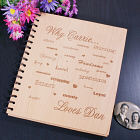 Engraved Why I Love You Wooden Photo Album 721624
