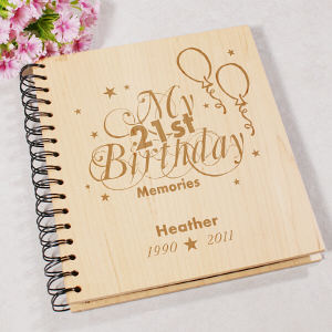 Engraved 21st Birthday Memories Photo Album