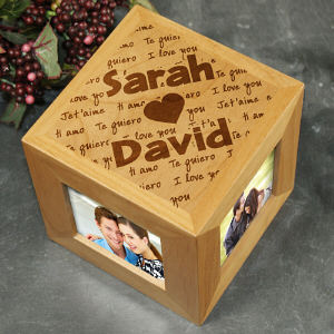 Engraved I Love You Photo Cube