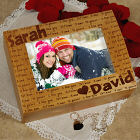 Engraved I Love You Photo Keepsake Box