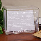 Engraved Happily Ever After Acrylic Recipe Box