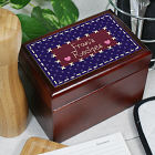 Personalized Quilted Recipes Card Box