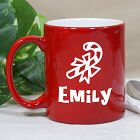Candy Cane Hot Chocolate Personalized  Red Coffee Mug