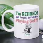 Personalized Lady Golfer Coffee Mug