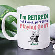 Personalized Lady Golfer Coffee Mug