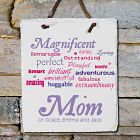 Personalized Magnificent Mom Slate Plaque 63127866