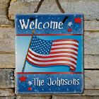 Welcome July 4th Personalized Slate Plaque 63133396