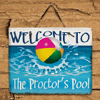 Beach Ball Welcome Slate Plaque 63135467