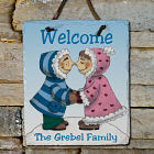 Eskimo Couple Personalized Slate Plaque 63136176