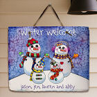 Personalized Snowman Family Slate Plaque 63137727